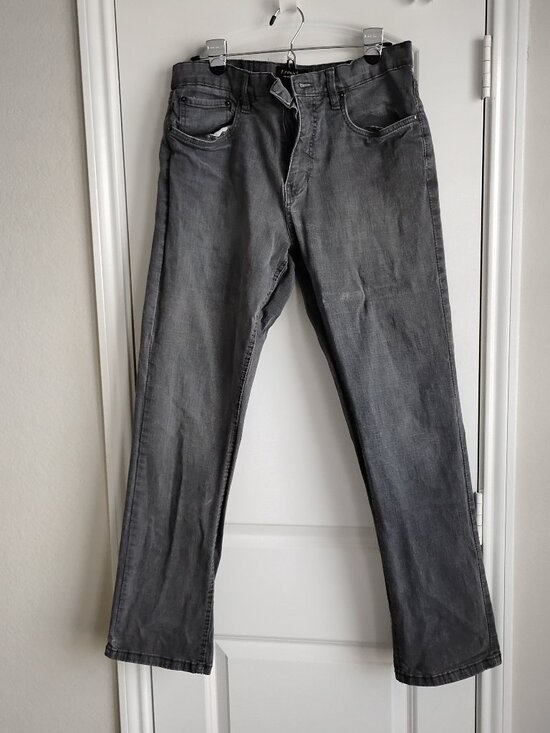 Urban Star Other - Urban Star Light Wash Black/Gray Men's Jeans Straight Stretch 34/32